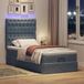 Prolenta Maison Exclusive - Ottoman bedframe met matrassen, donkergrijs, 90x190 cm, fluweel