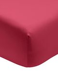 Vanita' DI Raso Hoeslaken Premium 100% katoen 140x200x30cm Bordeaux DEU819802