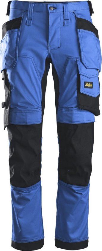 Snickers 6241 AllroundWork Stretch Werkbroek - Kobalt blauw/Zwart - Maat 46