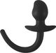 Brutus - WOOF - Buttplug - Puppyplay - HyperSoft Silicone Puppy Tail Plug - Zwart - 8 cm