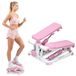 Sunny Health & Fitness Ministeppers voor oefeningen thuis, traptrede-trainingsmachine met weerstandsbanden, cardioapparatuur voor het hele lichaam, optionele gratis SunnyFit-app-aansluiting Smart