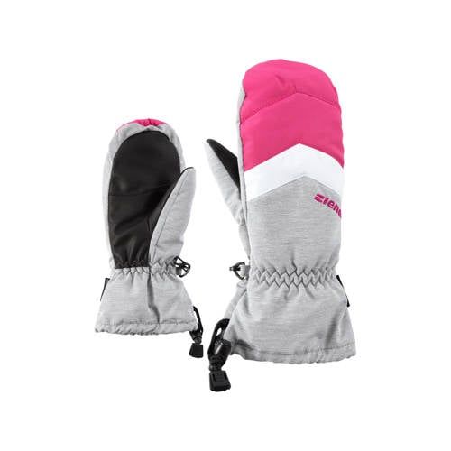 Ziener Lettero AS Mitten - Skihandschoenen - Lichtgrijs/Wit/Roze