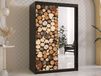 DREMBO Armoire 2 portes coulissantes 120 cm noir mat avec miroir