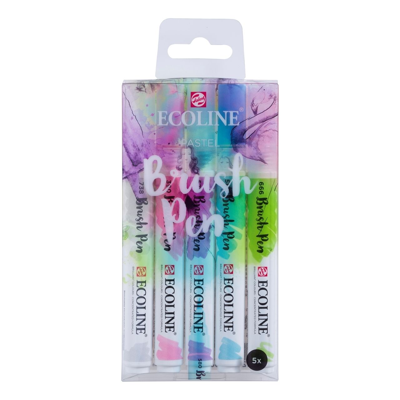 Talens Ecoline Markeerstiften 5 stuks wit, multi blister