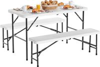 LifeGoods Inklapbare Picknickset - Wit