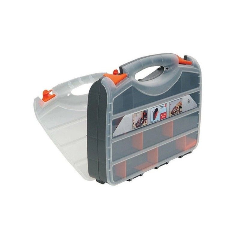 MSV Opbergdoos - 38 x 29 cm - Zwart/Transparant
