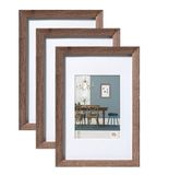 Walther Design Fiorito Ef430N3 Fotolijsten, Walnoot, 24 X 30 Cm, Houten Frame, Verpakking Van 3