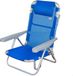 Aktive Chaise pliante 5 positions avec coussin 60x47x83 cm bleu