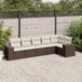 Maison Exclusive - Ensemble de jardin pour extérieur, composé de 6 pièces avec coussins, marron, en polyrotin