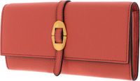 COCCINELLE Leren Portemonnee Coccinelle Cosima Wallet Grained Leather Geranium Oranje