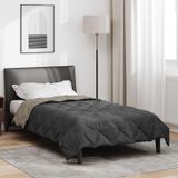 vidaXL Couverture d'été 220 x 155 cm 200 gsm Gris clair et Anthracite