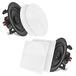 Pyle Plafond inbouwluidspreker, 200 W plafondluidspreker, tweeter, platte woofer, 17 cm - 2-weg wandluidspreker, plafondluidspreker- voor kantoor, keuken, woonkamer, thuisbioscoop, stereo-installatie
