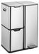 Système de tri des déchets - Poubelle à 3 compartiments - 60 litres - 30 + 17 + 13 litres - Fermeture douce du couvercle - Inox - Pédale - Argent