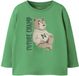Name It T-shirt NMMNIKOLAI Lange Mouw Ronde Hals Biologisch Katoen Groen Beren Printopdruk Maat 92
