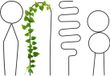 Relaxdays Zwarte plantensteunen - Set van 4 - Geometrische vormen - Metaal