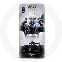 Maniacase Hoesjes voor Samsung Galaxy A10 Formule 1 Valtteri Bottas F1 Racing Driver Black