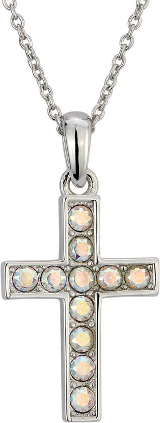 Traveller ketting Kruis - Jeugd - Zilver - 35/41cm - 8719425736815