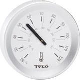Tylöhelo thermometer, model "brilliant", zilverkleurig