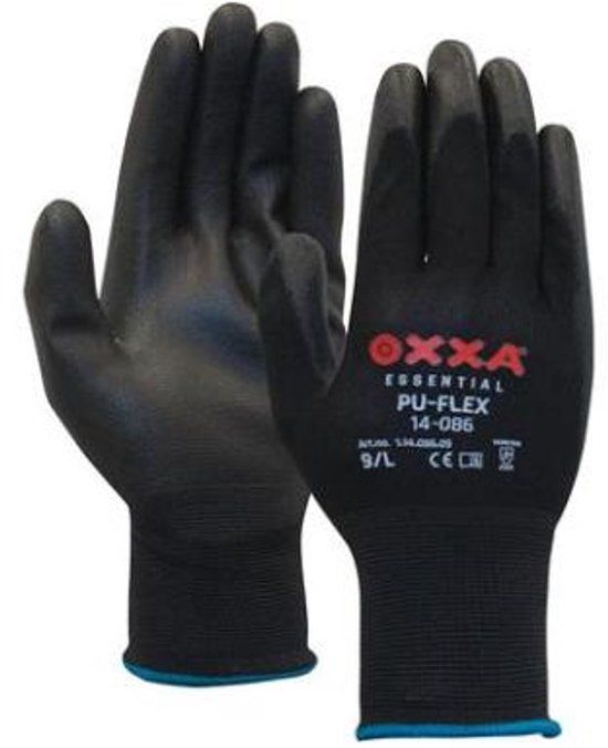 M-Safe MAJESTIC PRODUCTS BV. Handschoen PU-flex nylon zwt CAT.2, 1 paar, maat XL