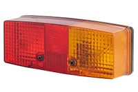 HELLA 2SE 003 184-101 Achterlicht - Gloeilamp - 12/24V - Opbouw/Geschroefd - Lenskleur: Rood / Geel/Wit - Stekker: Platte stekker - rechts - Aantal: 1