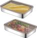 Set de 2 boîtes de conservation alimentaire hermétiques, 1100 ml, Acier inoxydable