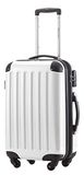 Hauptstadtkoffer ALEX Handbagage Koffer 55x38x23 cm, 42 L, Cijferslot, Uitbreidbare Hardschalige Trolley van PC ABS, 3,2 kg, 4 Dubbele Wielen, Wit