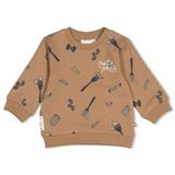 Feetje sweater met print - camel