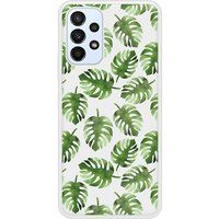 Samsung Galaxy A23 Feuilles de monstera Verstevigd hoesje met sublimatie bedrukking
