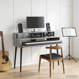 vidaXL - Studio bureau - Grijs Sonoma - 110 x 42,5 x 36 cm - Bewerkt hout