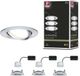 Paulmann Lampe encastrable LED Nova Coin Set de 3 orientable rond 84 mm 50° Coin 3x6W 3x470lm 230V 2700K Alu tourné