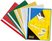 Idena 307007 - Snelmap voor DIN A4, kunststof, 10 stuks, 5 kleuren, 2 x blauw/wit/geel/groen/rood