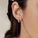 Hey Happiness Subtiele Dome Hoepeloorbellen – Zilveren Oorringen Dames – 925 Zilver 18K Roségoud Verguld - Roségoud