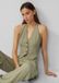 s.Oliver QS Blouse col V sans manches vert sauge mélange lin XL