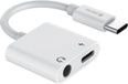 Devia Adaptateur Intelligent USB-C - USB-C (connexion) + 3,5 mm jack (connexion), blanc