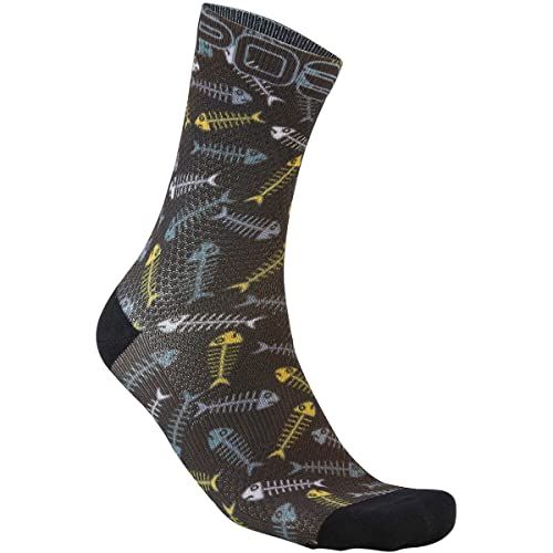 Karpos GREEN FIRE SOCK herensokken zwart/schaduw blauw/citroencurry maat M/L