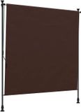 vidaXL Buitenzonwering Rolgordijn Bruin 120 x 270 cm