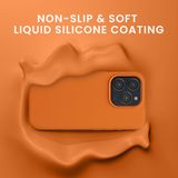 kwmobile hoes met 2x screenprotectors voor Apple iPhone 15 Pro – screenprotector van gehard glas – draadloos opladen – fruitig oranje