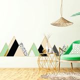 IMATONG Muurstickers, decoratie voor slaapkamer, woonkamer, reuzensticker, Scandinavische bergen, 95 x 135 cm