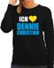 Bellatio Decorations Apres-ski sweater / trui Wintersport Ich liebe Dennie Christian - dames - zwart XL