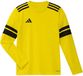 Adidas Squadra 25 T-shirt Met Lange Mouwen Geel 9-10 Years Kinderen