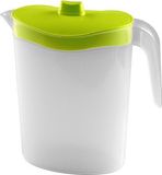 Hega Hogar pichet à eau/carafe avec couvercle vert - 2,5 litres - plastique - 11 x 26 cm
