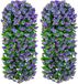 Ibenzoa® Realistisch Uitziende Hangende Kunstplanten voor Diverse Decoraties - Blauw-Paars, 82 cm, Set van 2