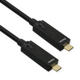ROLINE USB 3.2 Gen 2-kabel, AOC, C-C, Male/Male, 10 Gbit/s, 4K60Hz, PD (Power Delivery) 60 W, zwart, 15 m