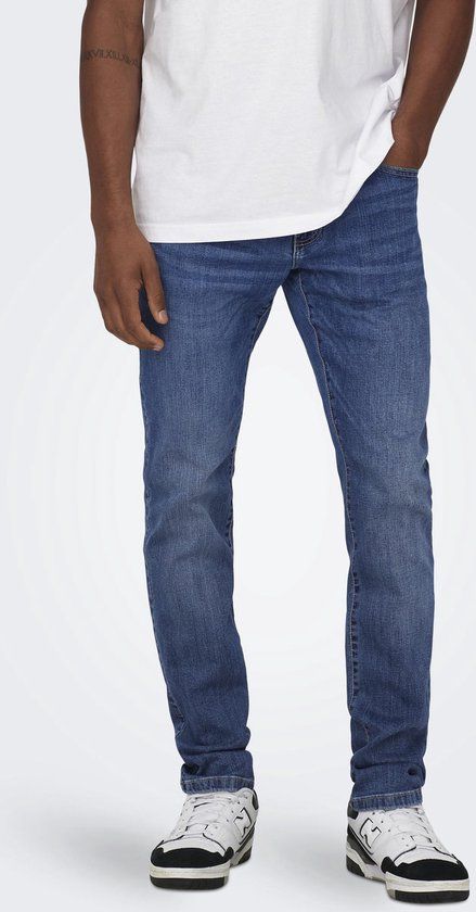 ONLY & SONS ONSWEFT REG 6755 Regular Fit Jeans - Medium Blue Denim - Men's W30/L32