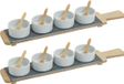 Merkloos / Sans marque Bol 8x Snackschaaltjes/sausschaaltjes Porselein Rond 7 cm Wit