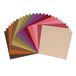 Vaessen Creative Cardstock 30,5 x 30,5 cm - 24 st. - 12 Bohemian Kleuren - Getextureerd Gekleurd Papier 216 g - voor Scrapbooking, Kaarten Maken, Ponsen & DIY
