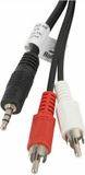 Lanberg CA-MJRC-10CC-0050-BK audio kabel 5 m 3.5mm 2 x RCA Zwart