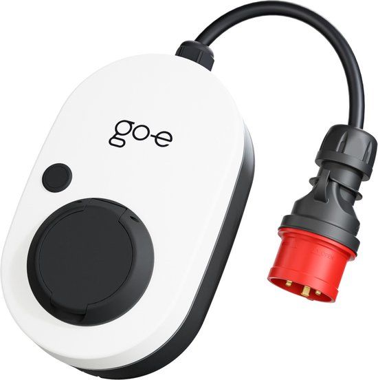 go-e Charger Gemini flex 11 kW laadstation Wallbox stationair en mobiel Stekker CEE rood 16 A Type 2 stopcontact WLAN RFID App