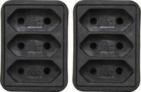 Benson Stopcontact splitter - 2x - triple - zwart
