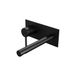 Brauer Black Edition Robinet de lavabo encastrable avec bec droit et plaque de recouvrement Modèle A2 Noir mat